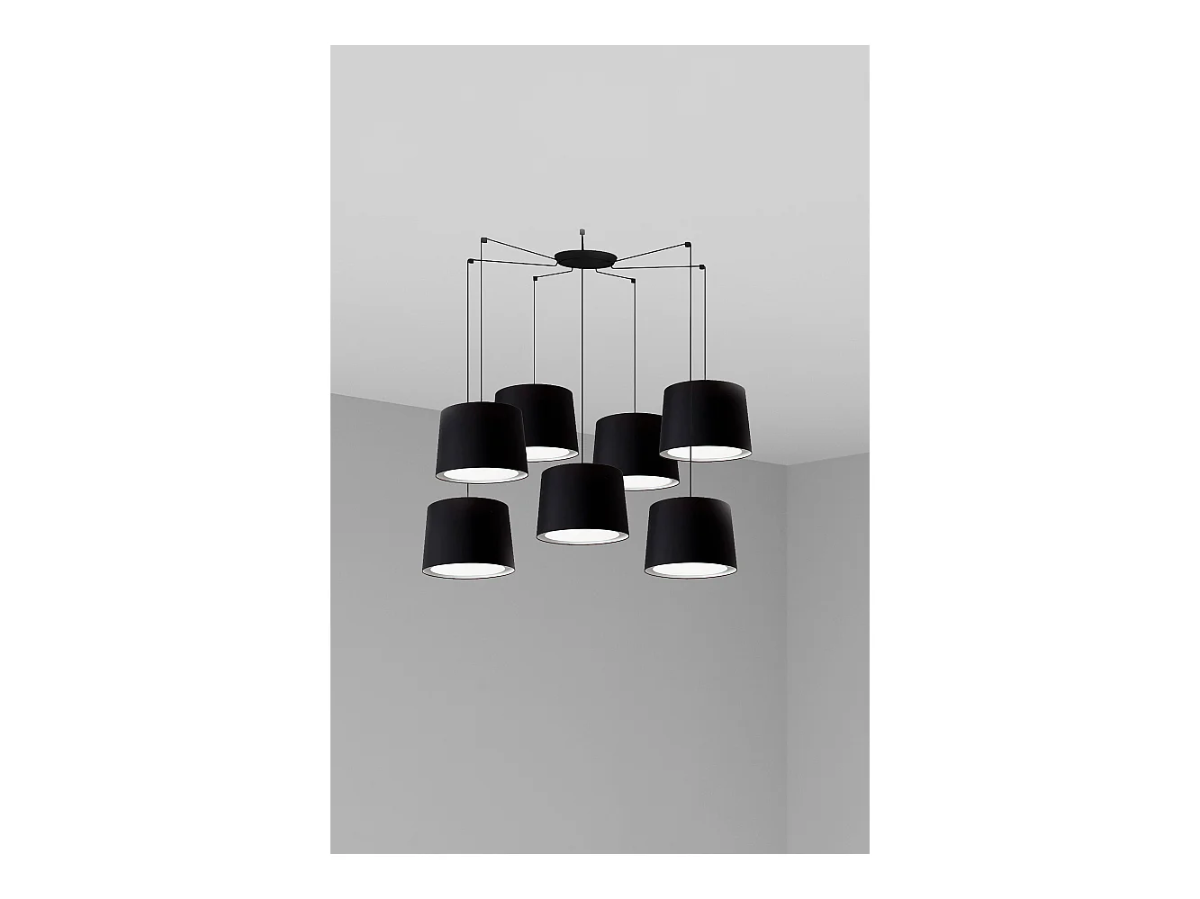 CONGA 7L Lampada sospensione nera