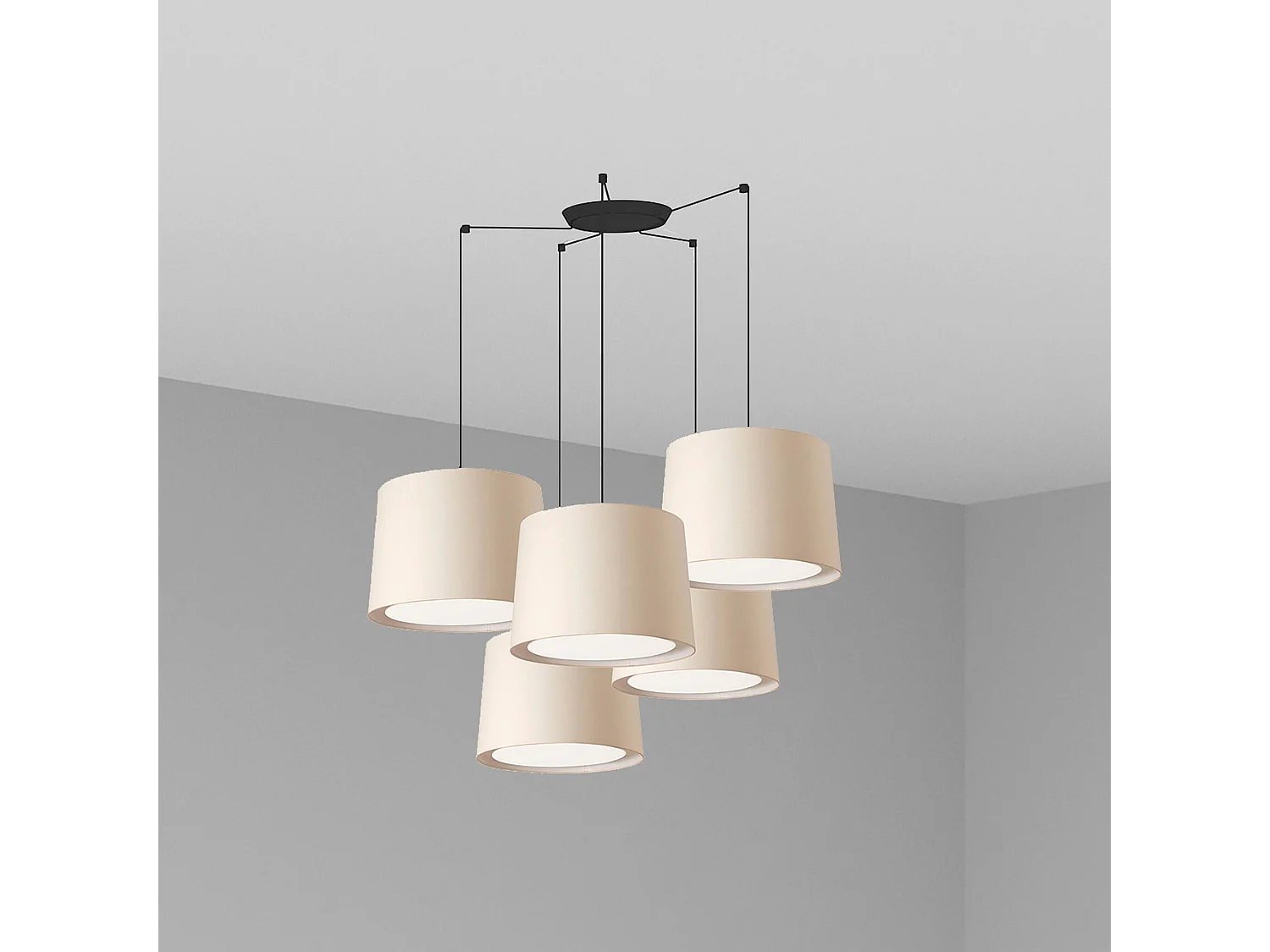 Lampa wisząca CONGA 5L Beżowa