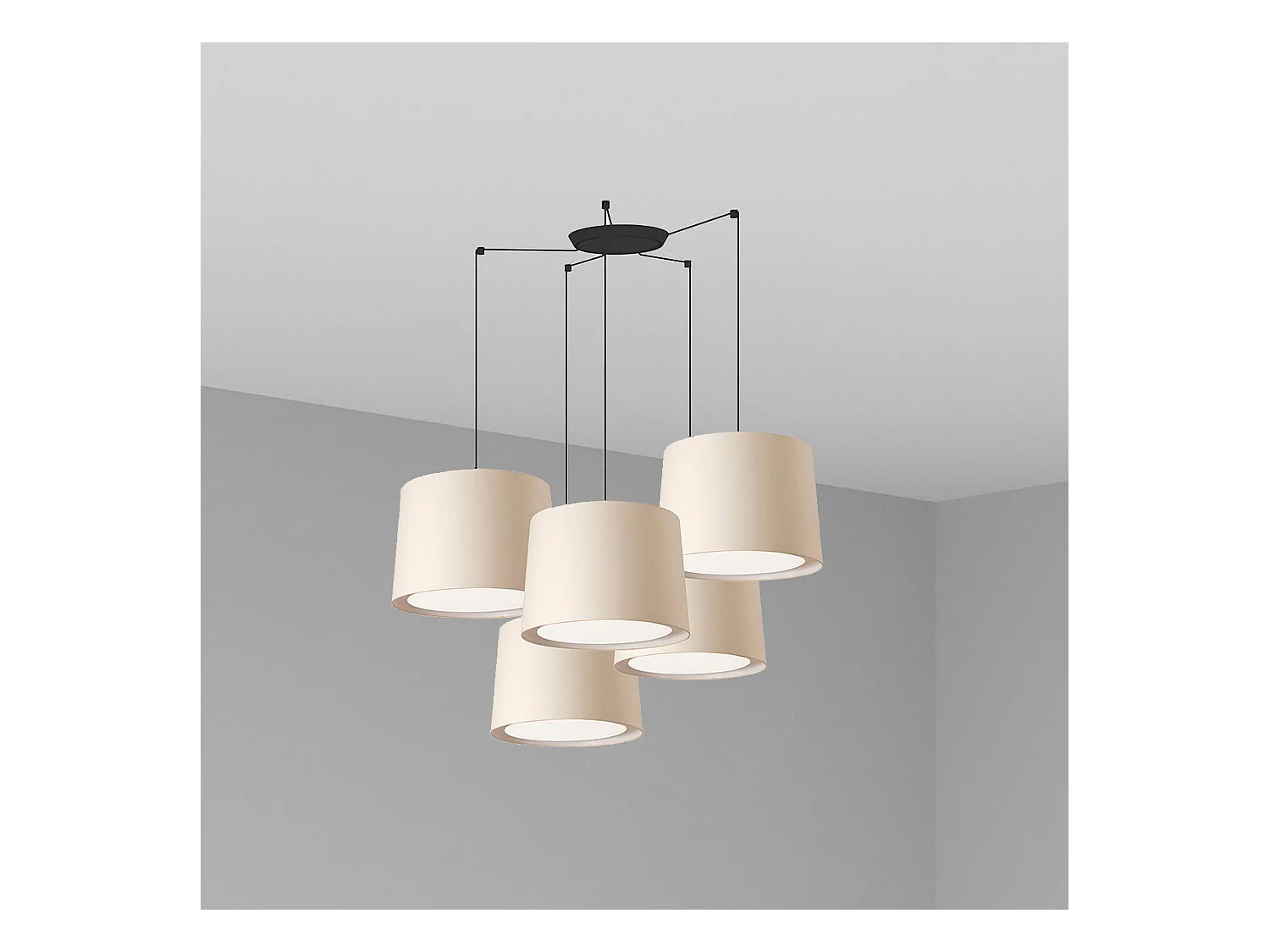 CONGA 5L Beige Hängeleuchte