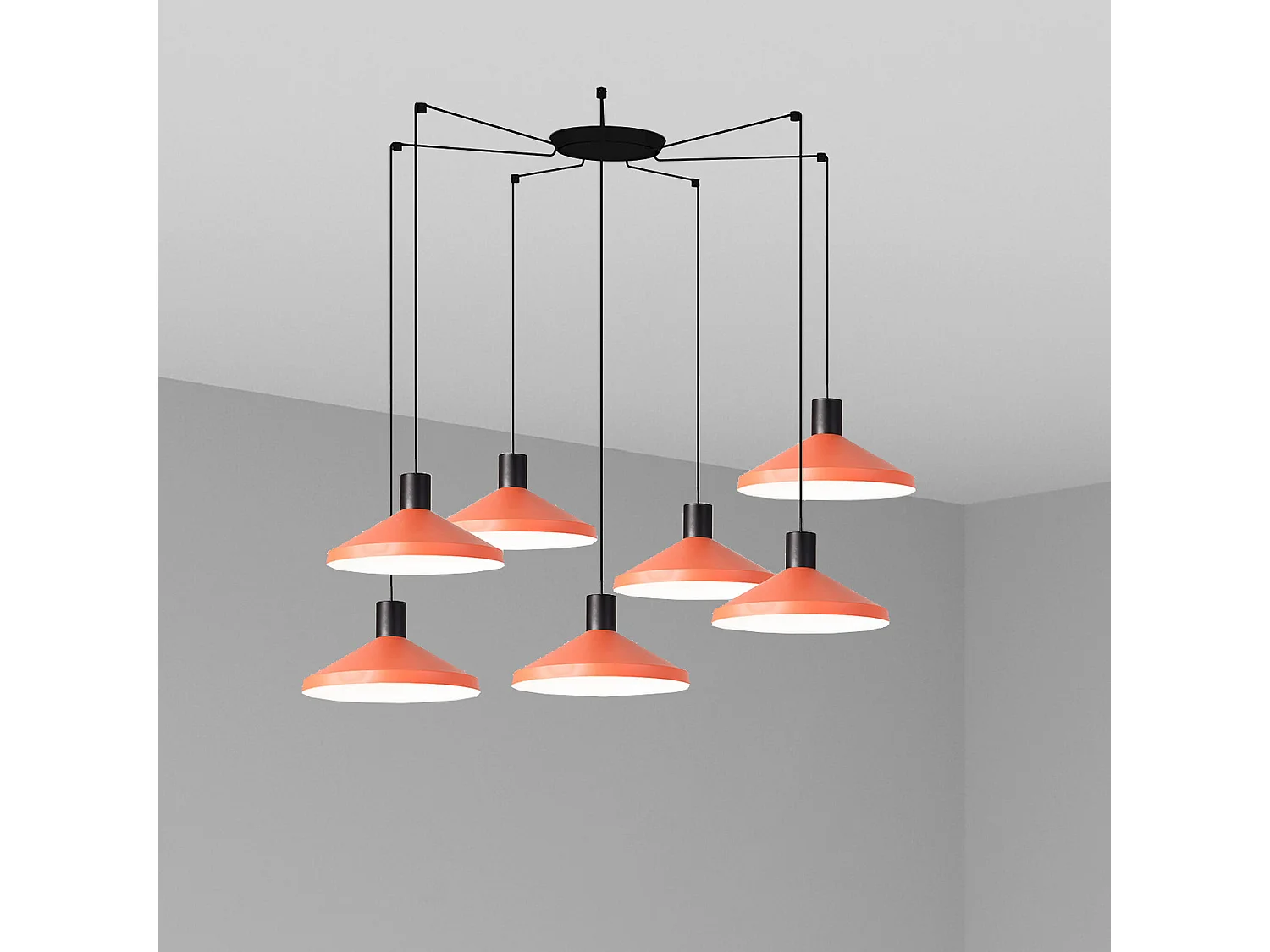 KOMBO 400 7L Lampada sospensione terracotta