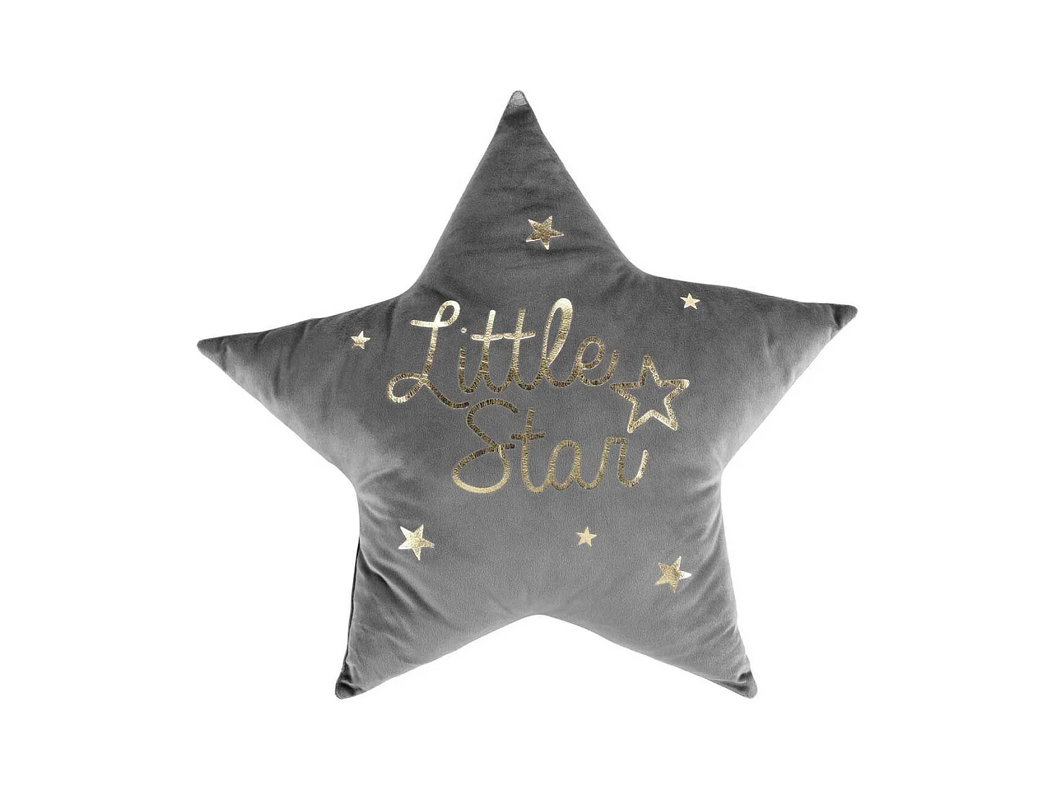 Coussin Enfant Étoile "Edelstar" 50x50cm Gris