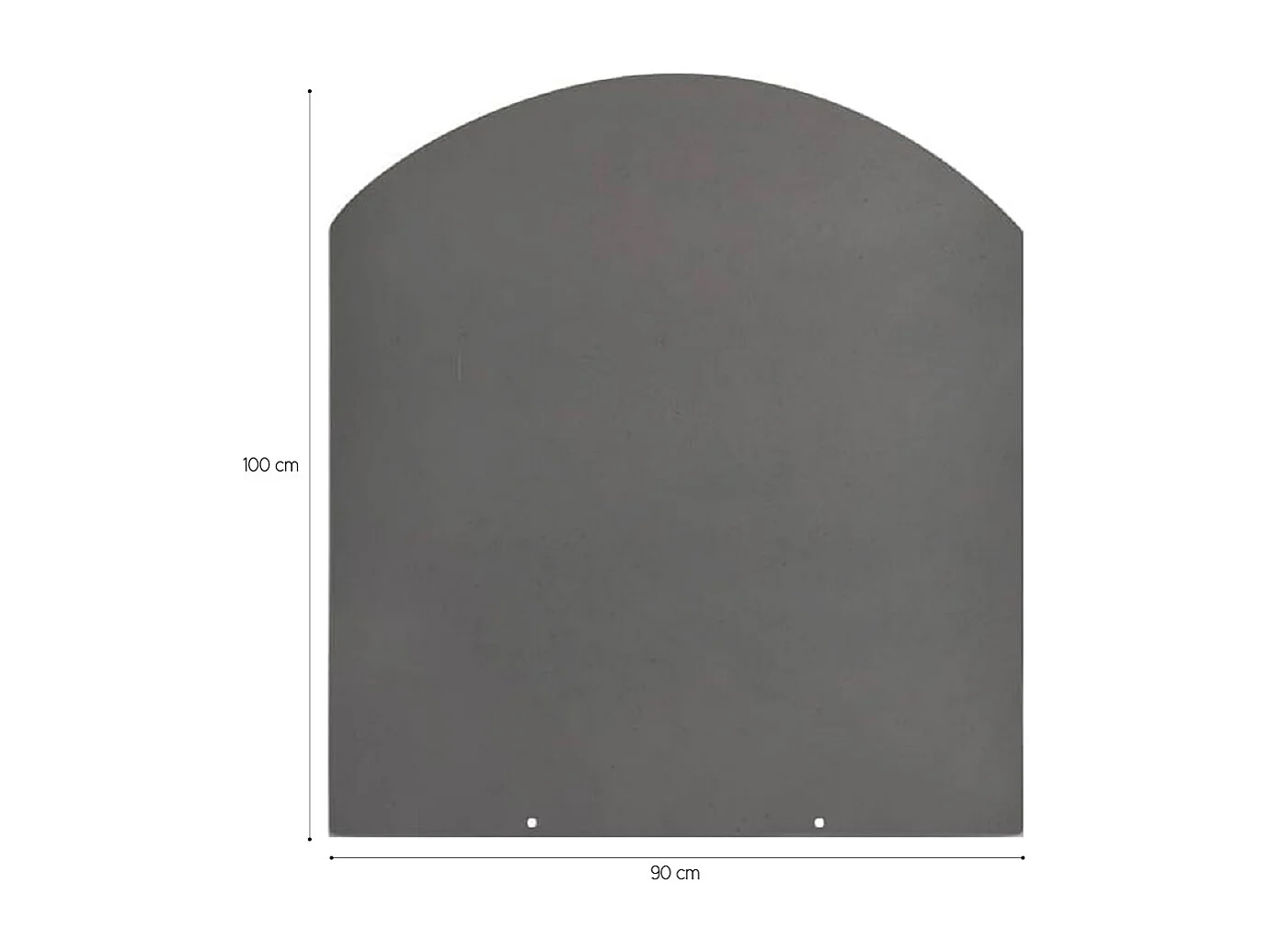 Plateforme de protection de sol pour poêles à bois et pellets en acier 100x90