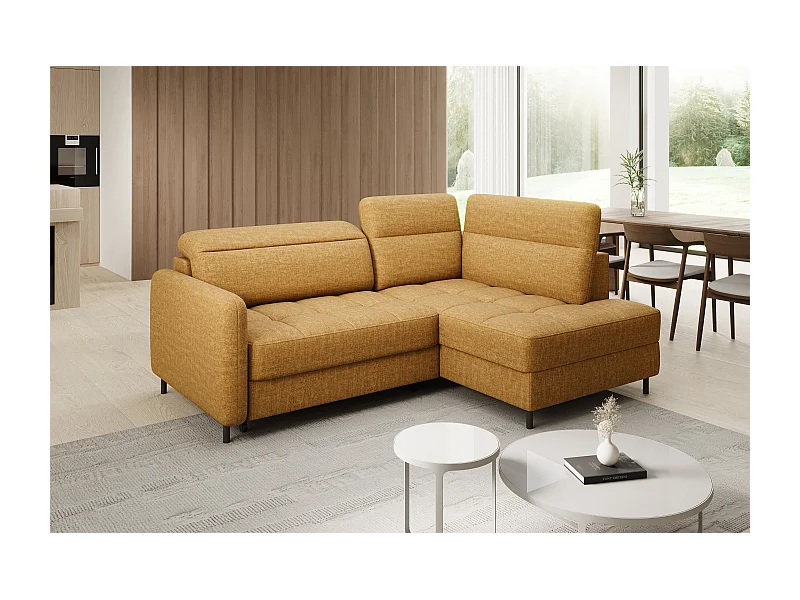 Divano d'angolo Lima R/Tessuto/45Man-Giallo