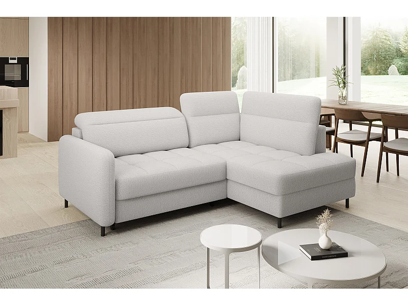 Divano d'angolo Lima R/Tessuto/01Roy-Bianco