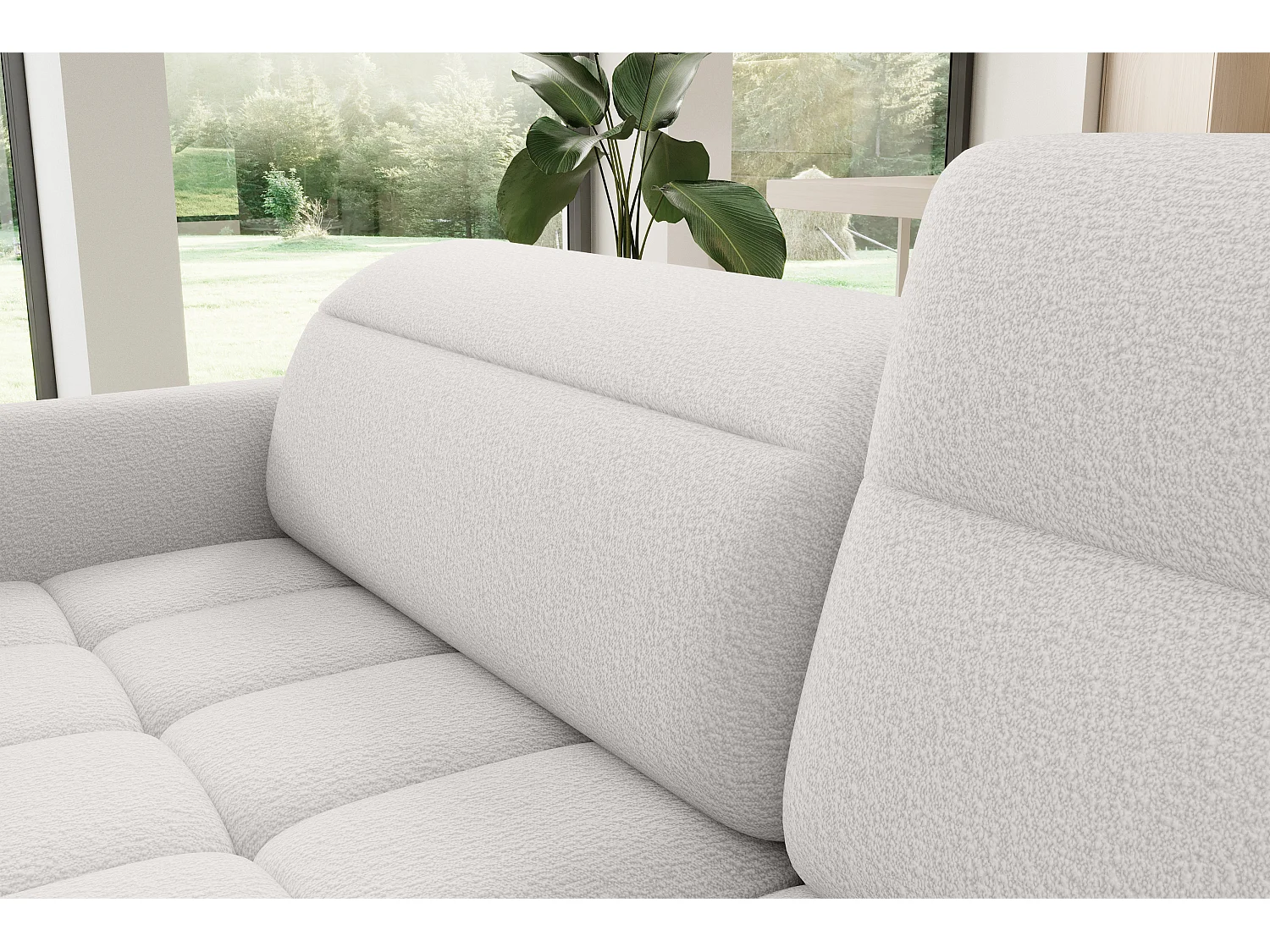 Canapé Corner Lima R/Tissu/01Roy-Blanc