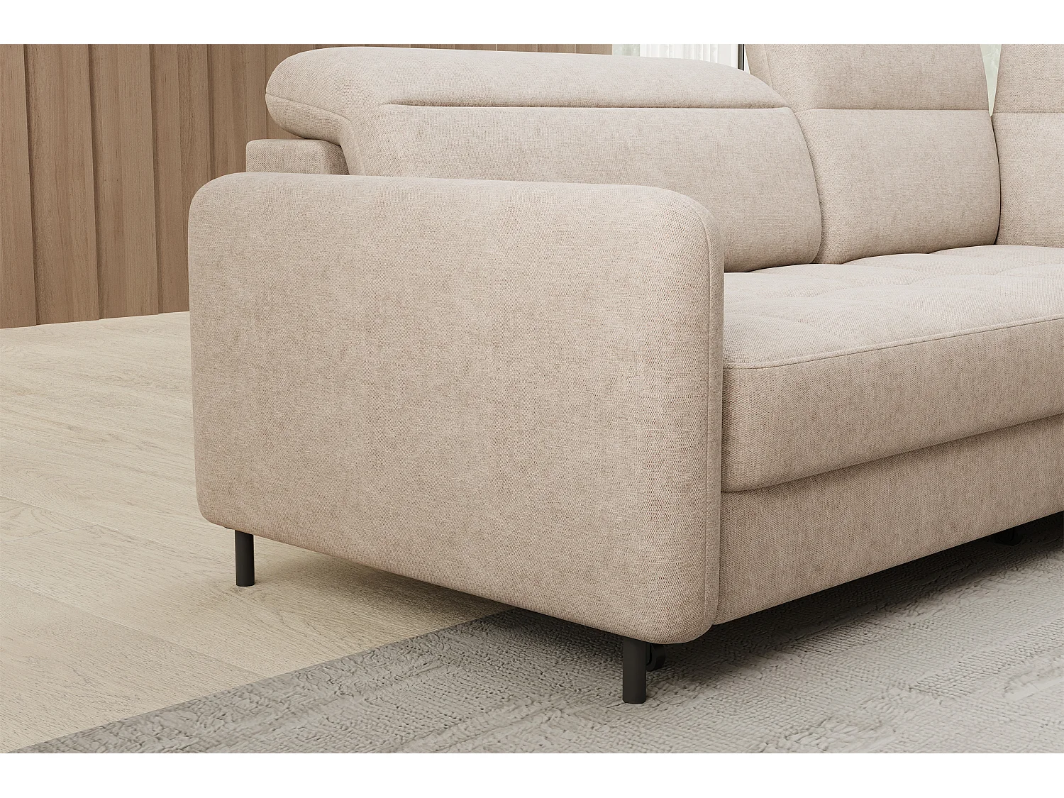 Ecksofa Lima R/Stoffbezug/18Raq-Beige