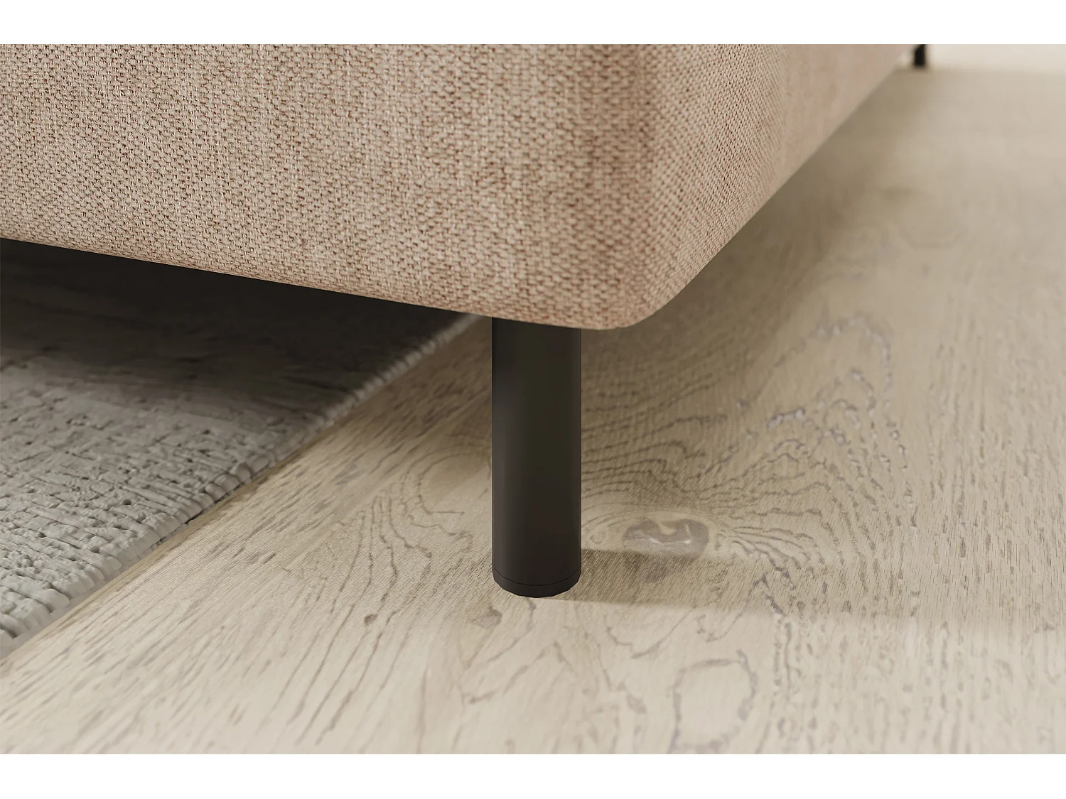 Canapé Corner Lima R/Tissu/18Raq-Beige