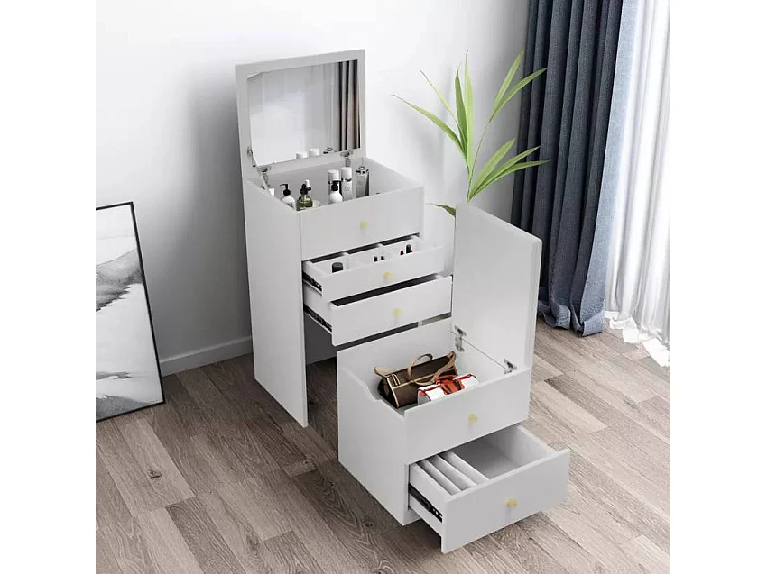 Mueble tocador maquillaje espejo mesilla ahorra espacio Deva