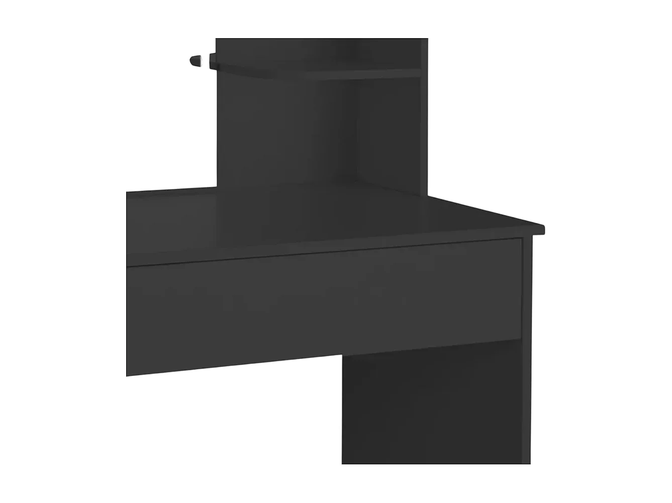 Estación de maquillaje tocador moderno luz LED negro Astrid Black