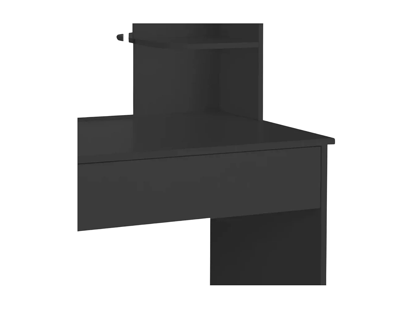 moderner Schminktisch mit LED Lichtern in Schwarz - Astrid Black.