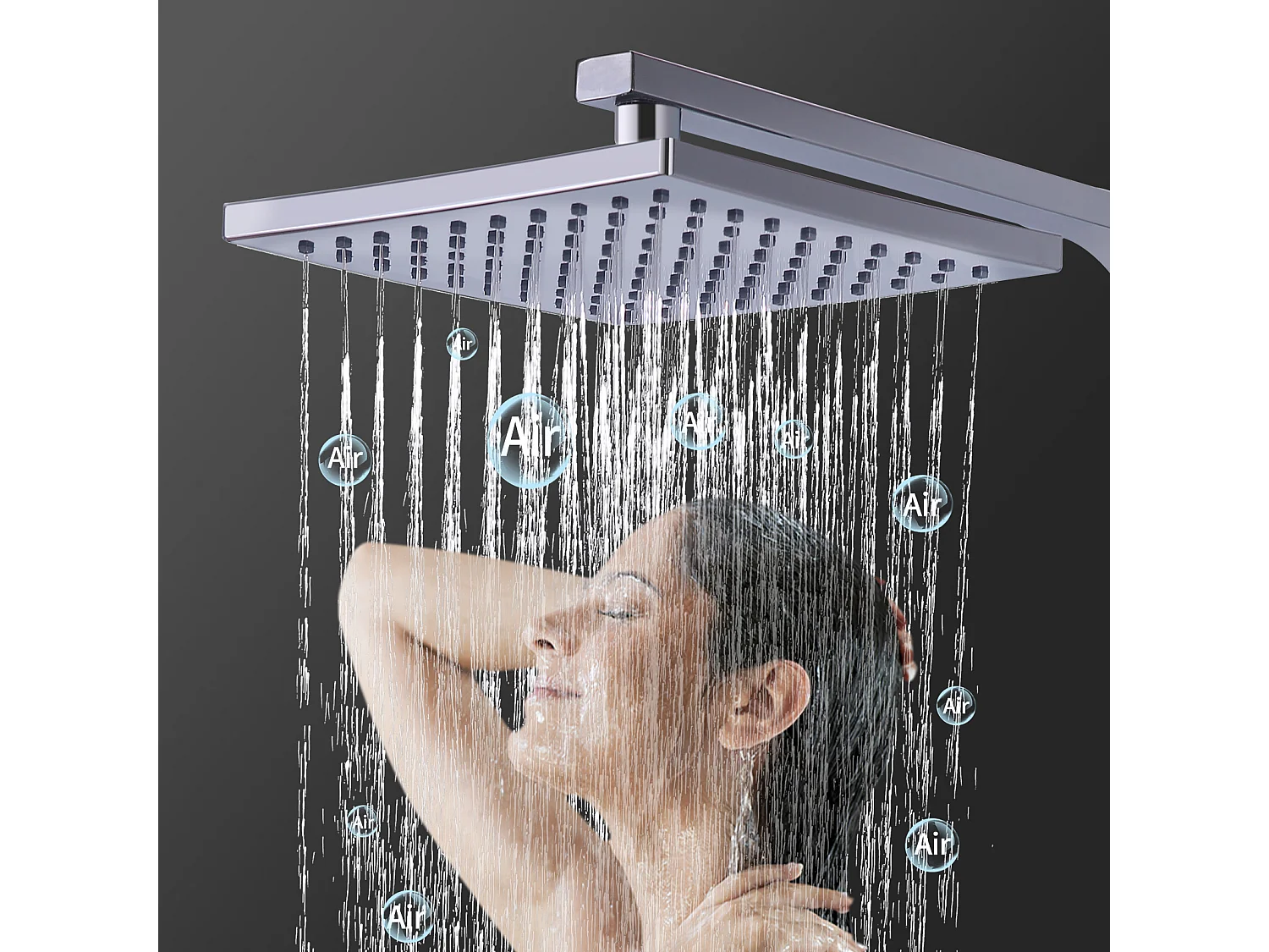 Colonne de Douche Thermostatique, Ensemble de Douche Réglable en Hauteur, Système de douche en Laiton, Ensemble de Douche Mural, ,Chromé