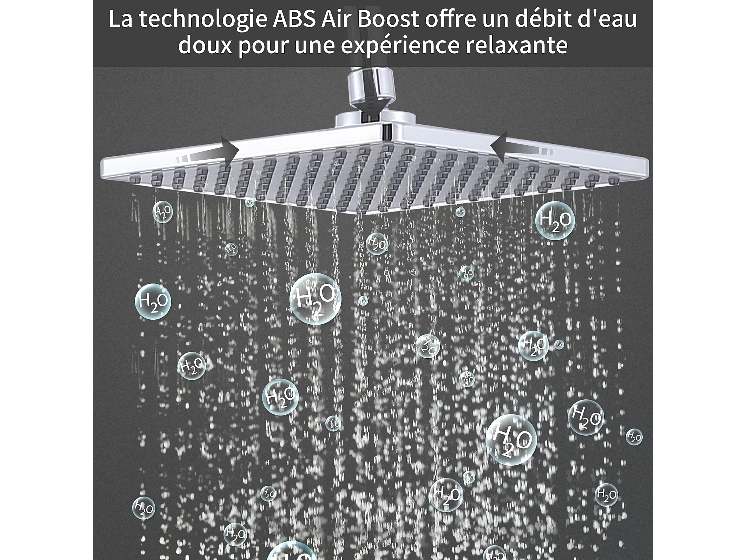 Homelody Colonne de Douche Thermostatique 2 Fonctions, Ensemble de Douche Thermostat avec Douchette, Hauteur Réglable