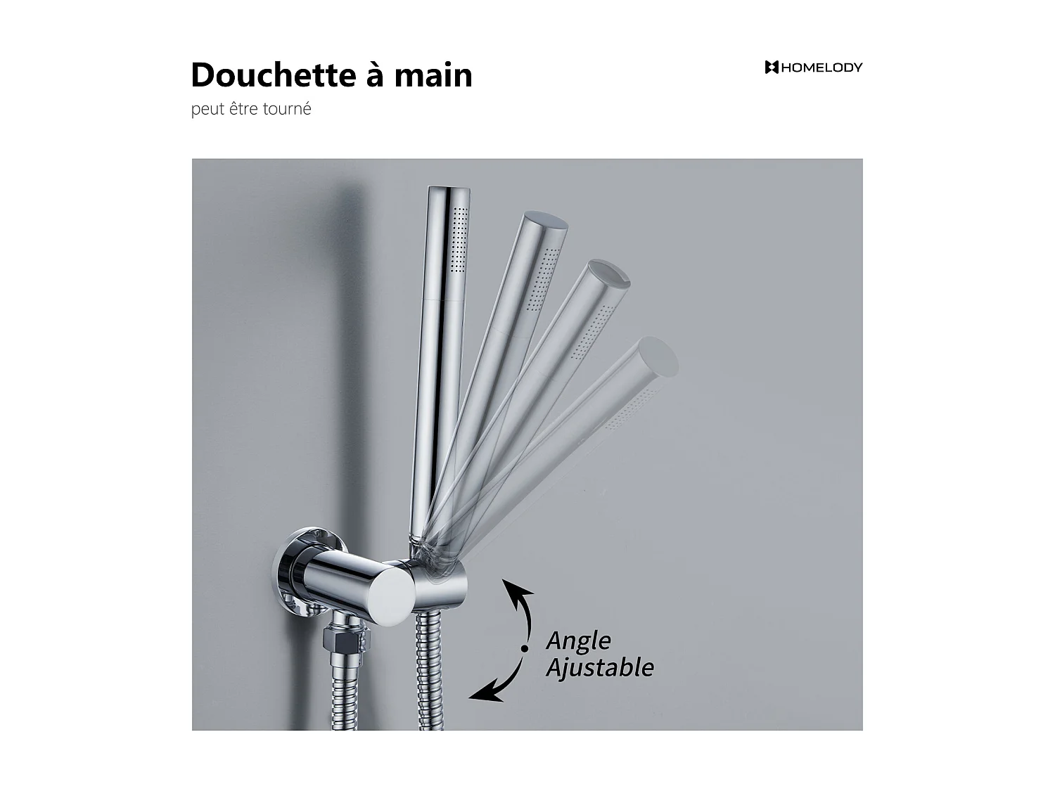 Encastré Colonne de Douche Thermostatique Système de Douche Rond Grande Douche de Tête Set de Douche Encastrée en Laiton Chromé Design Moderne