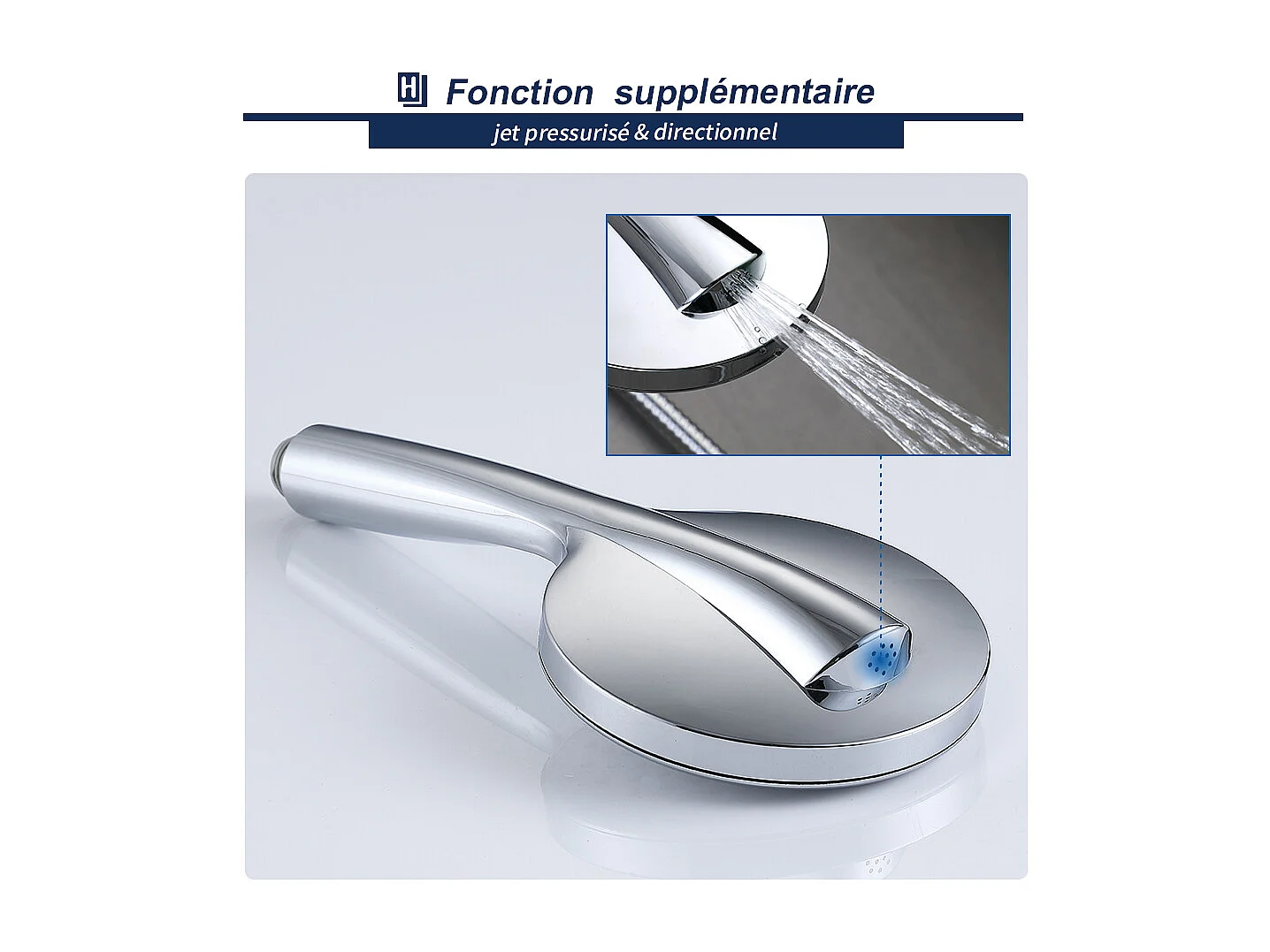 Colonne de Douche Thermostatique Ensemble de Douche Chromé Système de Douche Robinetterie en Laiton Kit de Douche Réglable