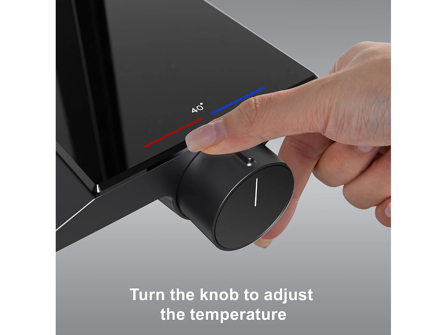 Colonne de Douche Thermostatique 40℃ avec plaque thermostatique de 40 cm Ensemble de Douche en Laiton douchette à main avec 4 intensités de jet