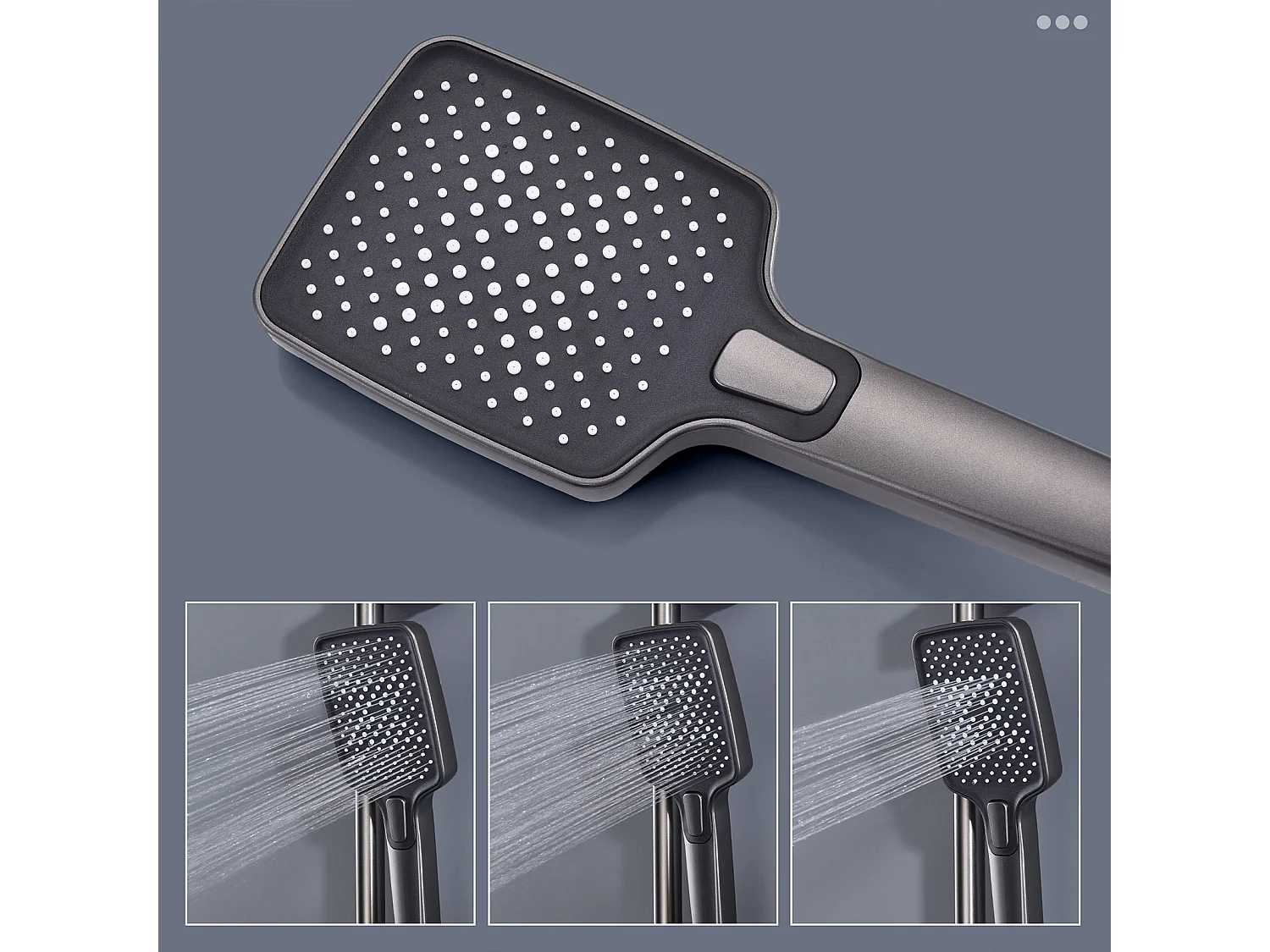 Colonne de Douche Noir avec LED et Affichage Numérique, Ensemble de Douche à 4 Fonctions, Étagère de Rangement Intégrée et Système en Laiton