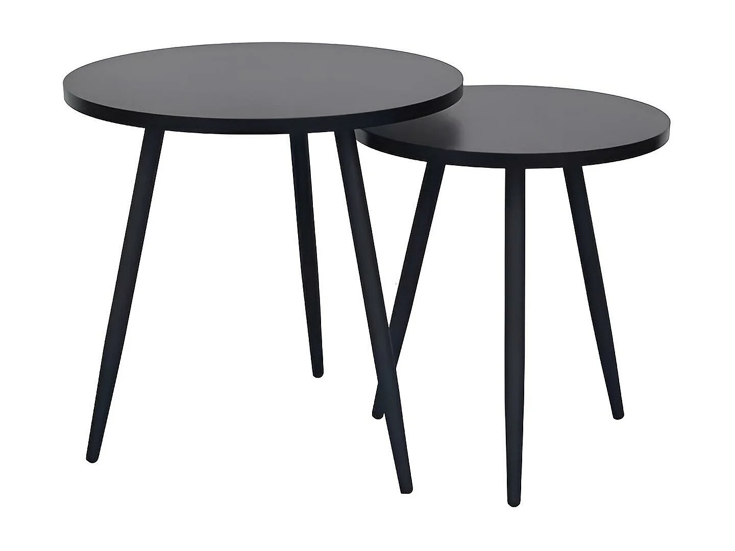 Couchtisch Set Cleo/MDF/Schwarz