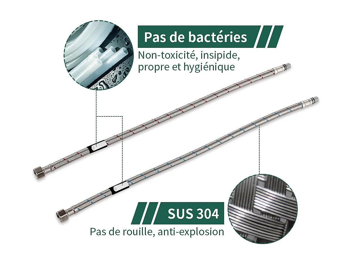 Robinet de Cuisine Mémoire de Forme Mitigeur d'évier Courbe en Silicone Noir Mitigeur Cuisine Flexion Arbitraire Pivotant 360° - AiHom