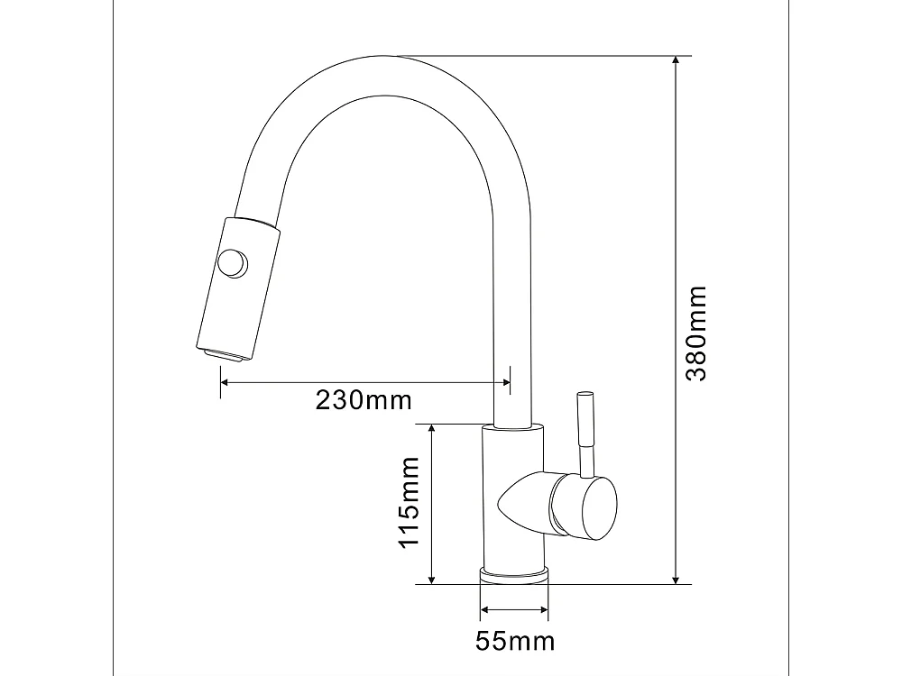 Robinet de Cuisine avec Douchette Extractible Mitigeur d'évier Bec Rotatif 360° Robinet en Acier Nickel Brossé Mitigeur de Cuisine- HOMELODY