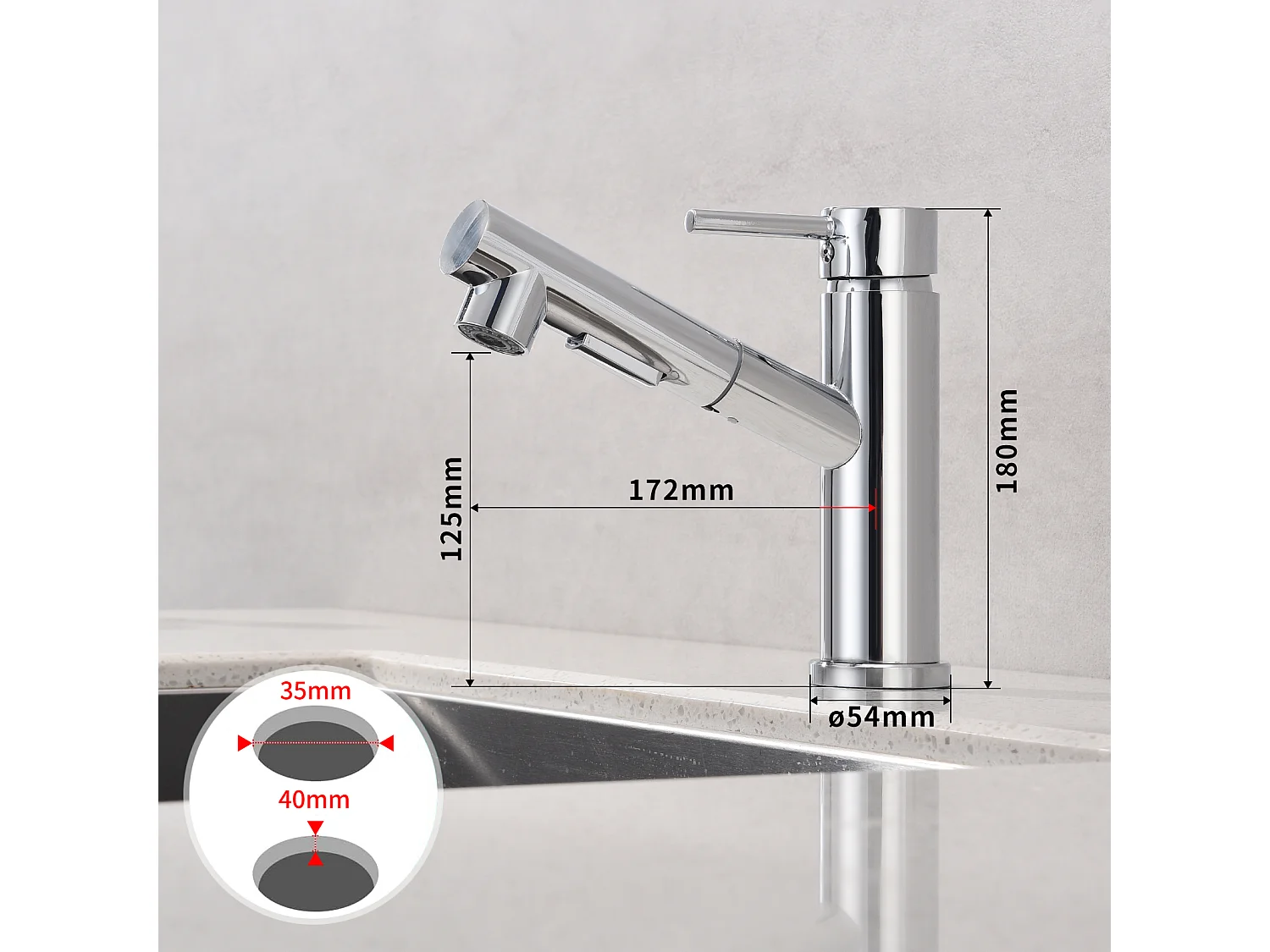 Robinet de Cuisine avec Douchette Extractible 2 Jets au Choix Mitigeur Cuisine d'évier Chromé Laiton - Homelody