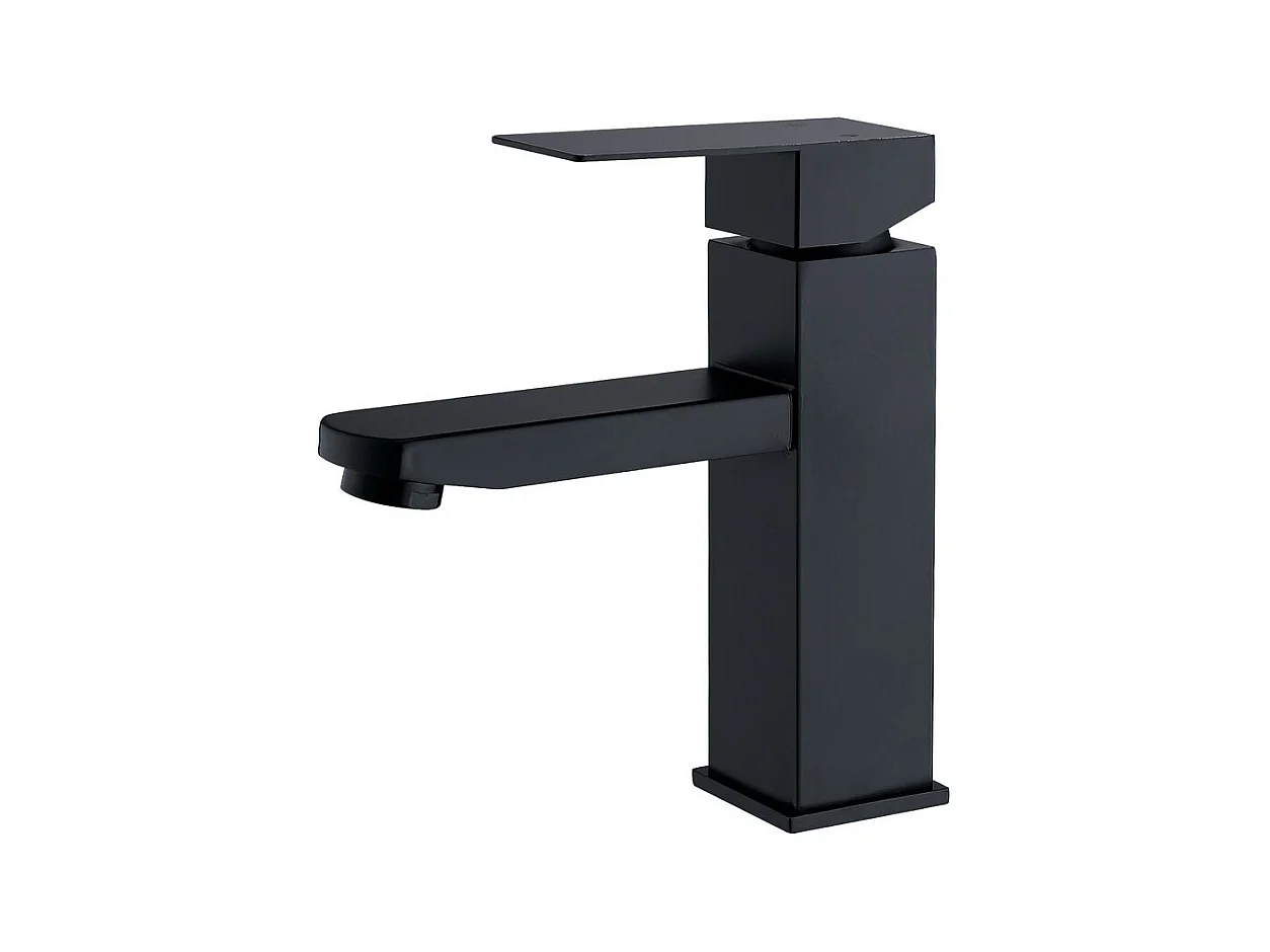Robinet Salle Bain Noir Mitigeur Lavabo en Laiton Mitigeur Salle de Bain Contient des Tuyaux Chauds et Froids