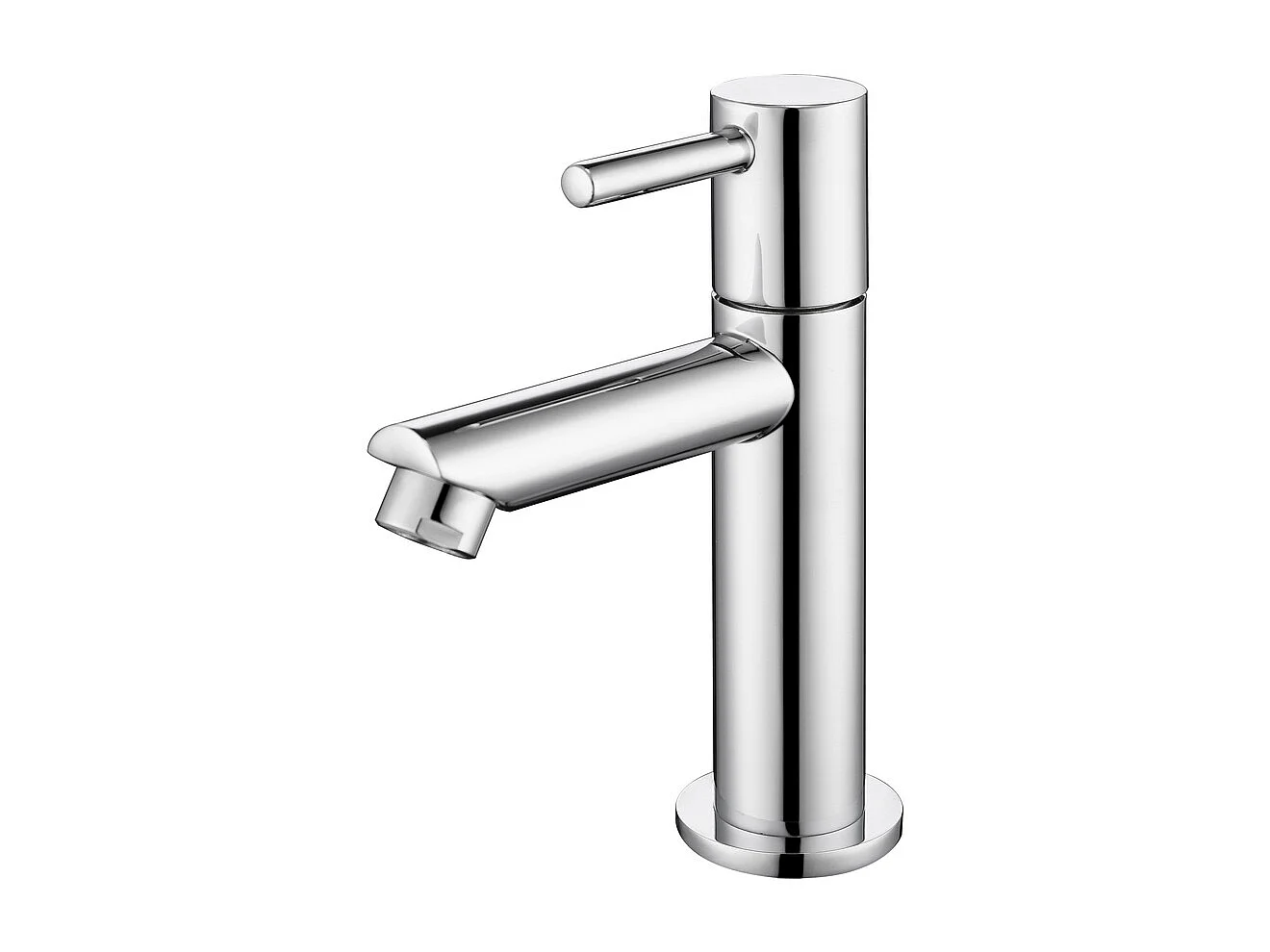 Robinet Lavabo Eau Froide Robinet Salle de Bain Chromé Robinetterie pour Lave-Mains en Laiton Haute de Qualité