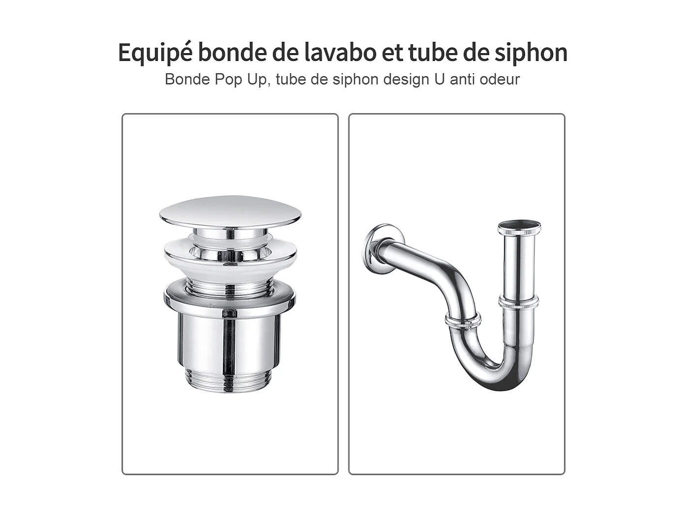 Vasque à Poser Ovale évier de salle de bain en Céramique 41x34 cm, Lavabo blanc avec Bonde Siphon