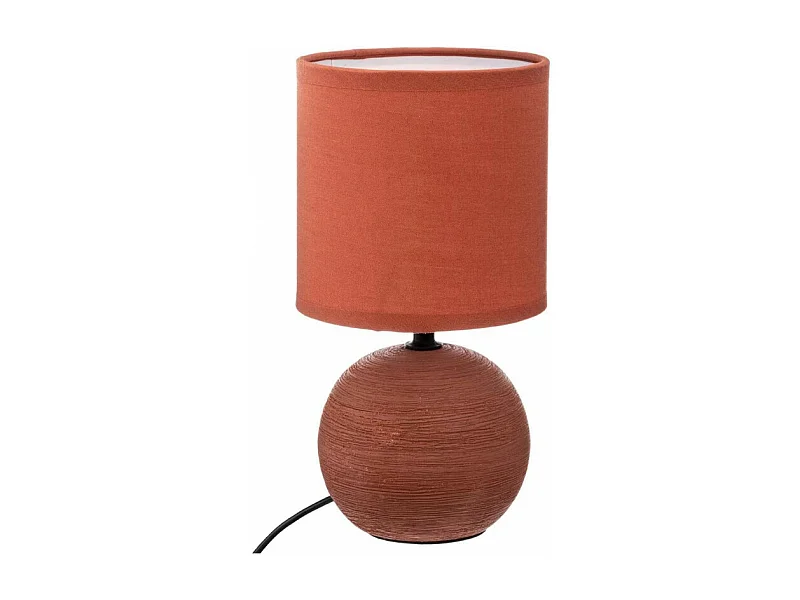 Lampe à Poser Céramique "Boule" 25cm Terracotta