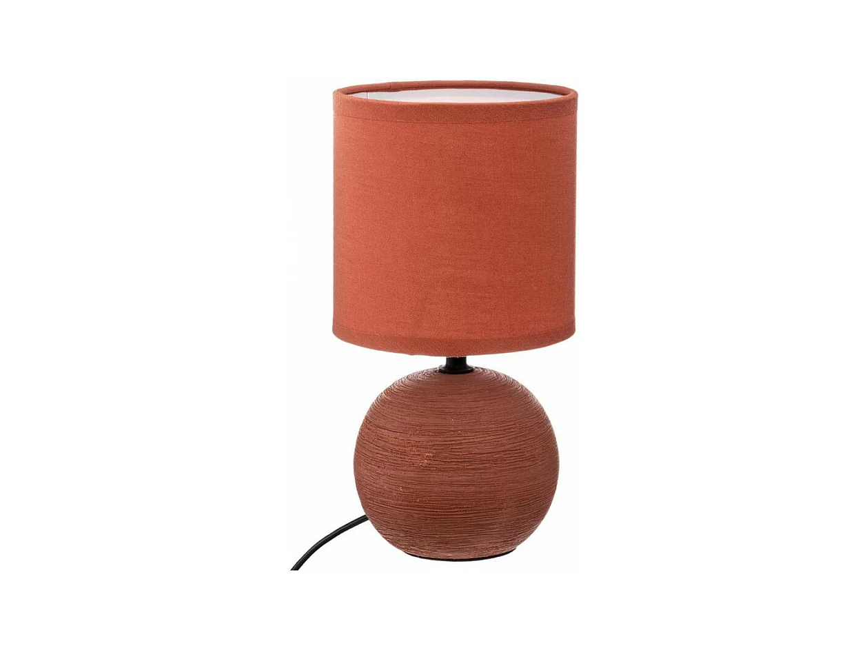Lampe à Poser Céramique "Boule" 25cm Terracotta