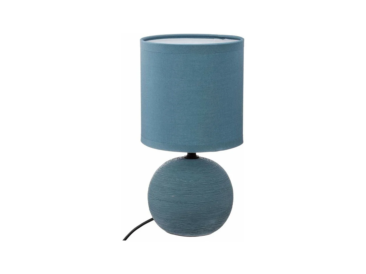Lampe à Poser Céramique "Boule" 25cm Bleu