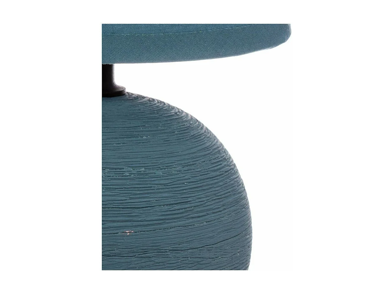 Lampe à Poser Céramique "Boule" 25cm Bleu