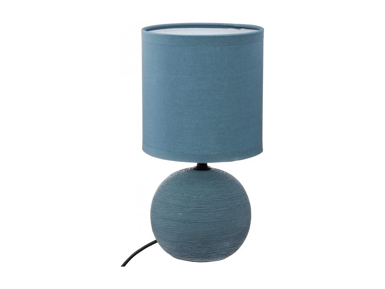Lampe à Poser Céramique "Boule" 25cm Bleu