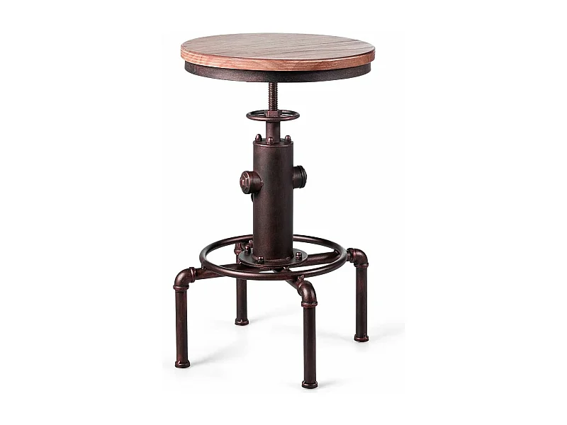 Tabouret de bar style industriel vintage,tabourets hauts, hauteur réglable 60-75cm