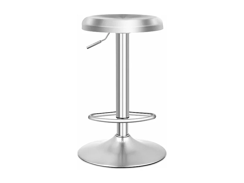Tabourets de bar réglable, chaise de bar en acier inox avec repose-pieds