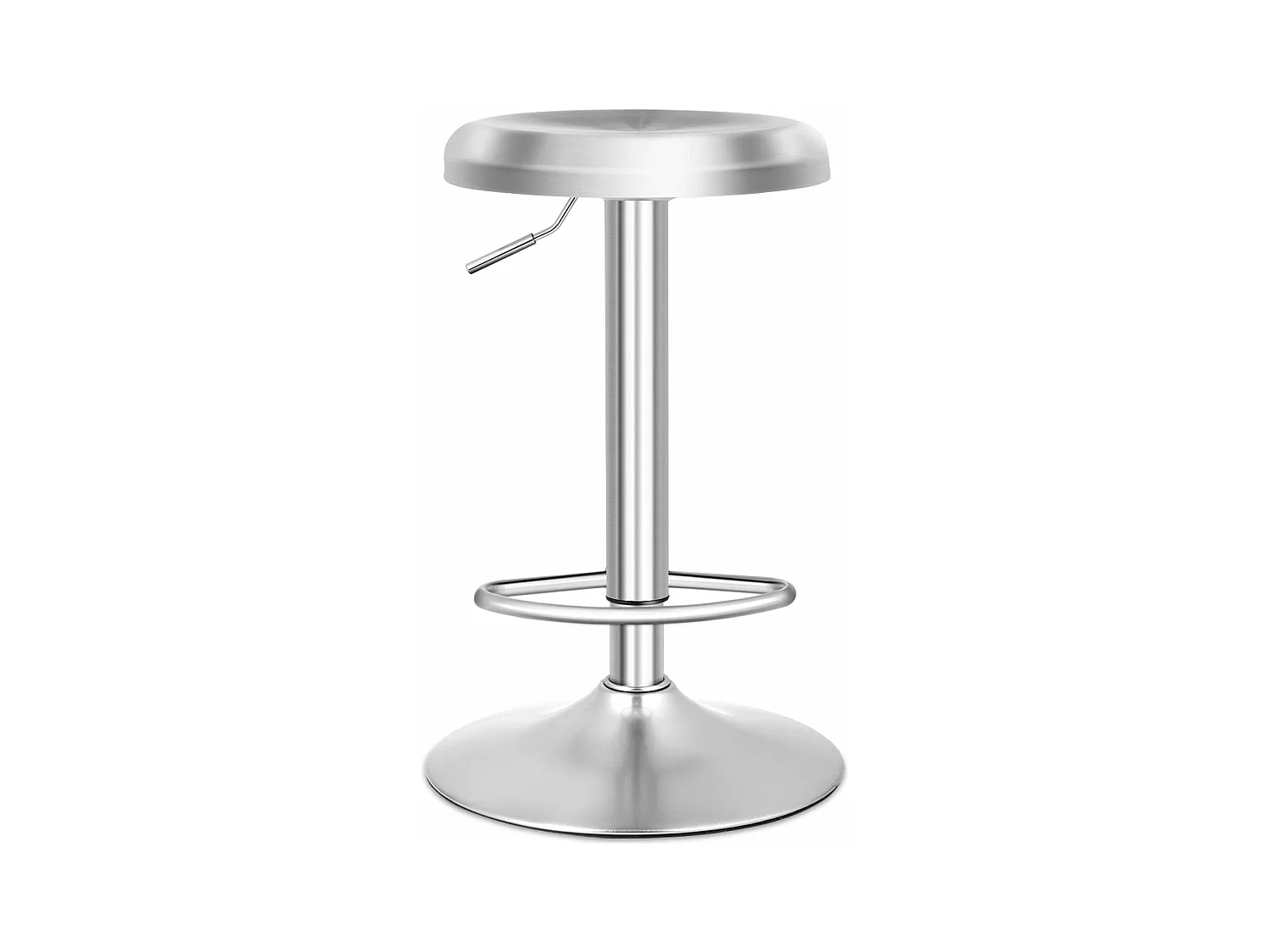 Tabourets de bar réglable, chaise de bar en acier inox avec repose-pieds