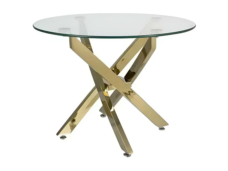 Couchtisch Agis/Glas/Gold