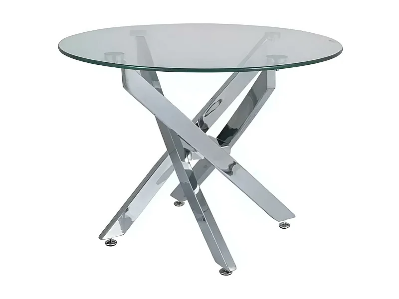 Table basse Agis/Verre/Argent