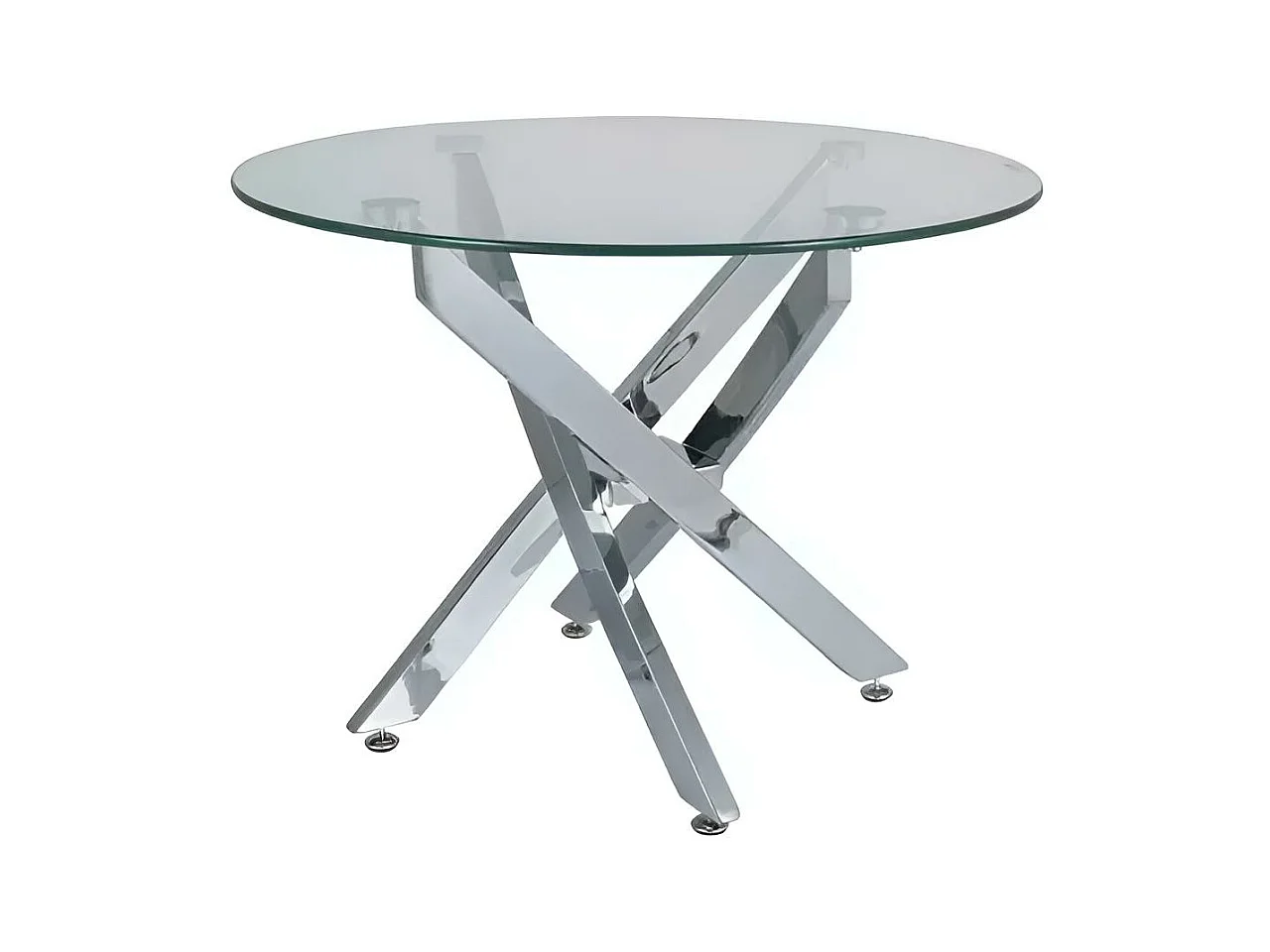 Table basse Agis/Verre/Argent