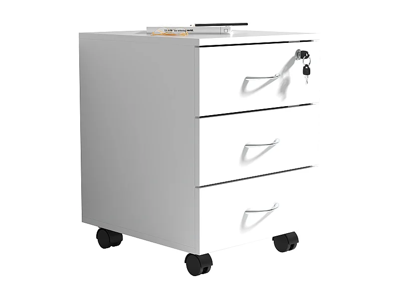 Holz Rollcontainer Büromöbel 3 Schubladen Baula L