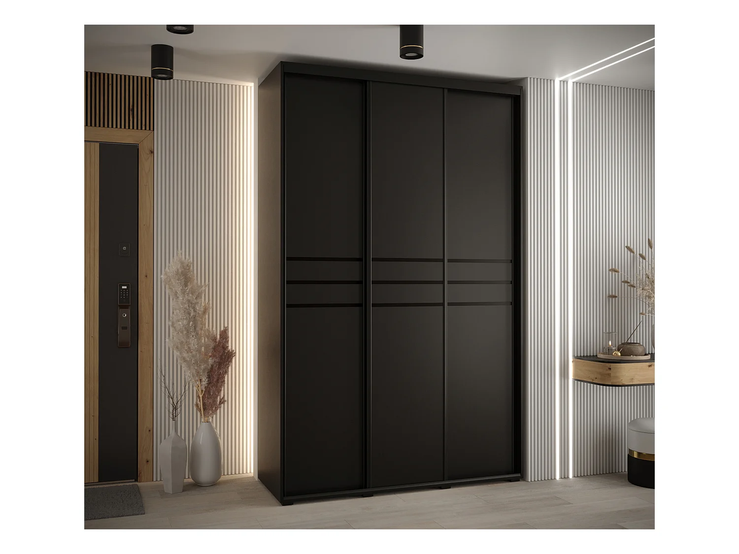 ARMOIRE DAVOS 10 À PORTES COULISSANTES 235,2/160/60 3 portes