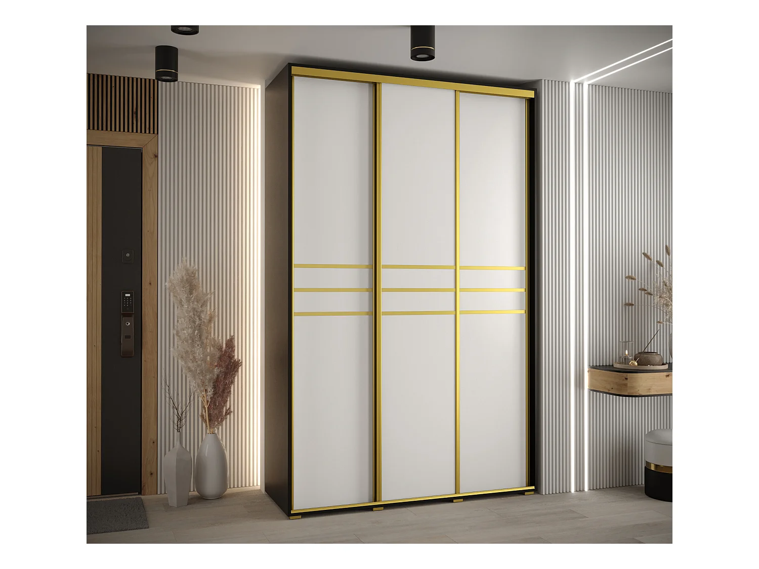 ARMOIRE DAVOS 10 À PORTES COULISSANTES 235,2/160/60 3 portes