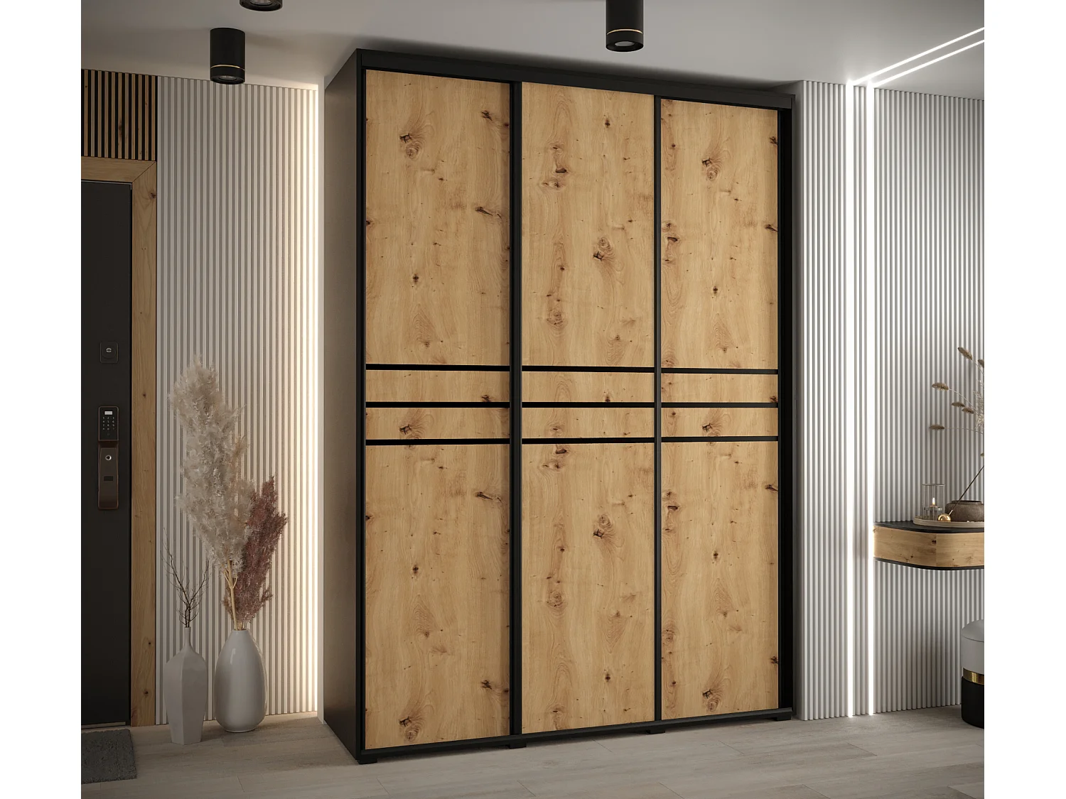 ARMOIRE DAVOS 10 À PORTES COULISSANTES 235,2/180/60 3 portes