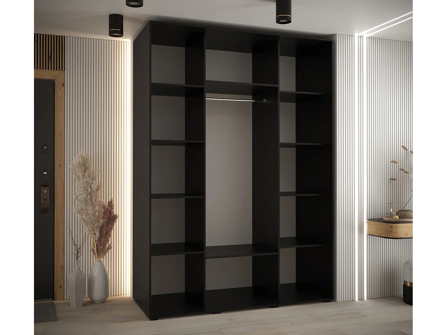 ARMOIRE DAVOS 10 À PORTES COULISSANTES 235,2/180/60 3 portes