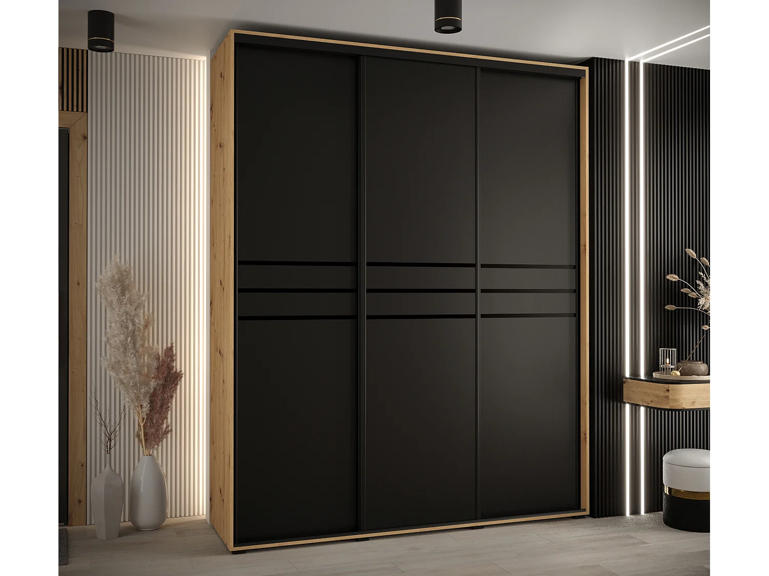 SCHWEBETÜRENSCHRANK 235,2/190/45 3-türig