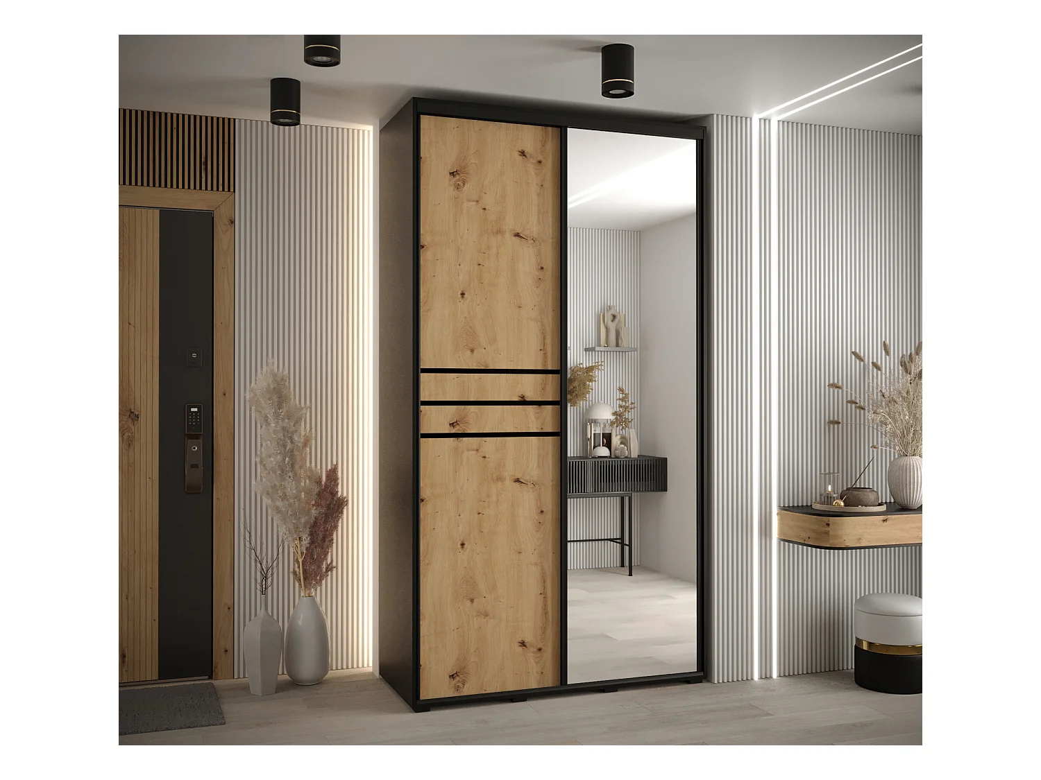 ARMOIRE DAVOS 11 À PORTES COULISSANTES 235,2/130/60 2 portes