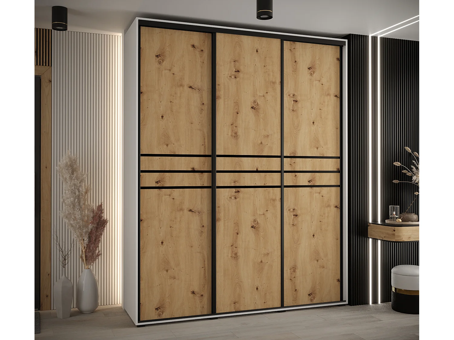 SCHWEBETÜRENSCHRANK 235,2/190/45 3-türig