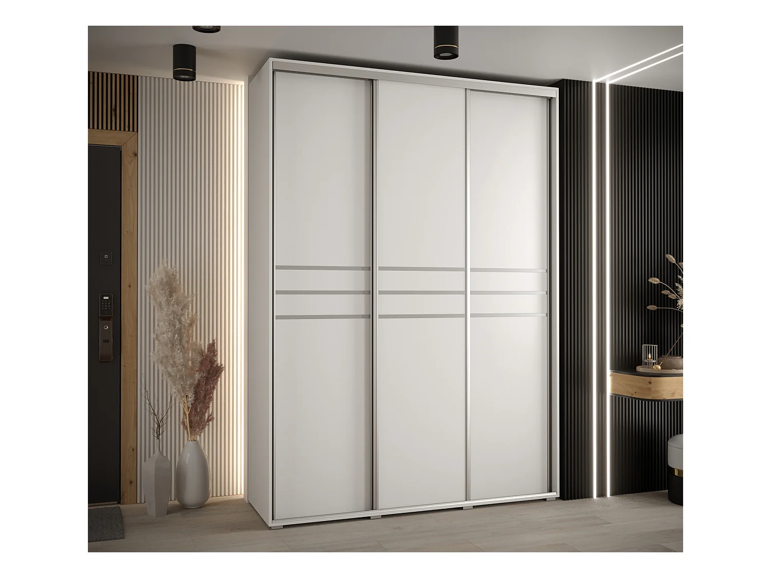 ARMOIRE DAVOS 10 À PORTES COULISSANTES 235,2/170/60 3 portes