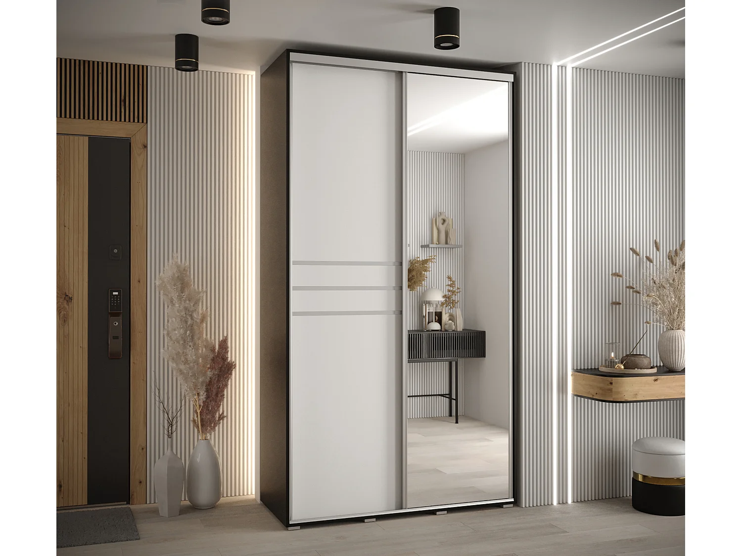 ARMOIRE DAVOS 11 À PORTES COULISSANTES 235,2/130/60 2 portes