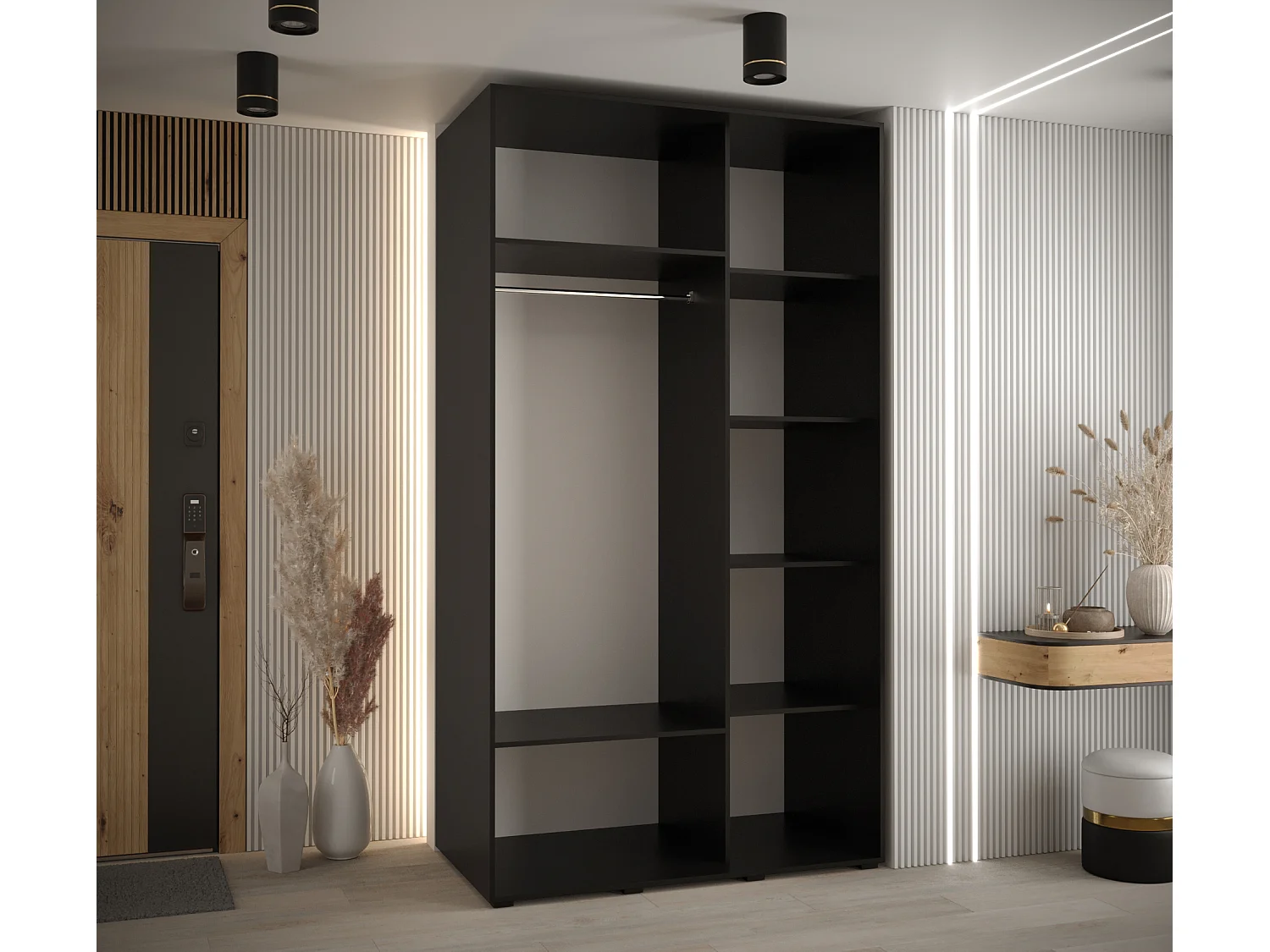 ARMOIRE DAVOS 11 À PORTES COULISSANTES 235,2/130/60 2 portes