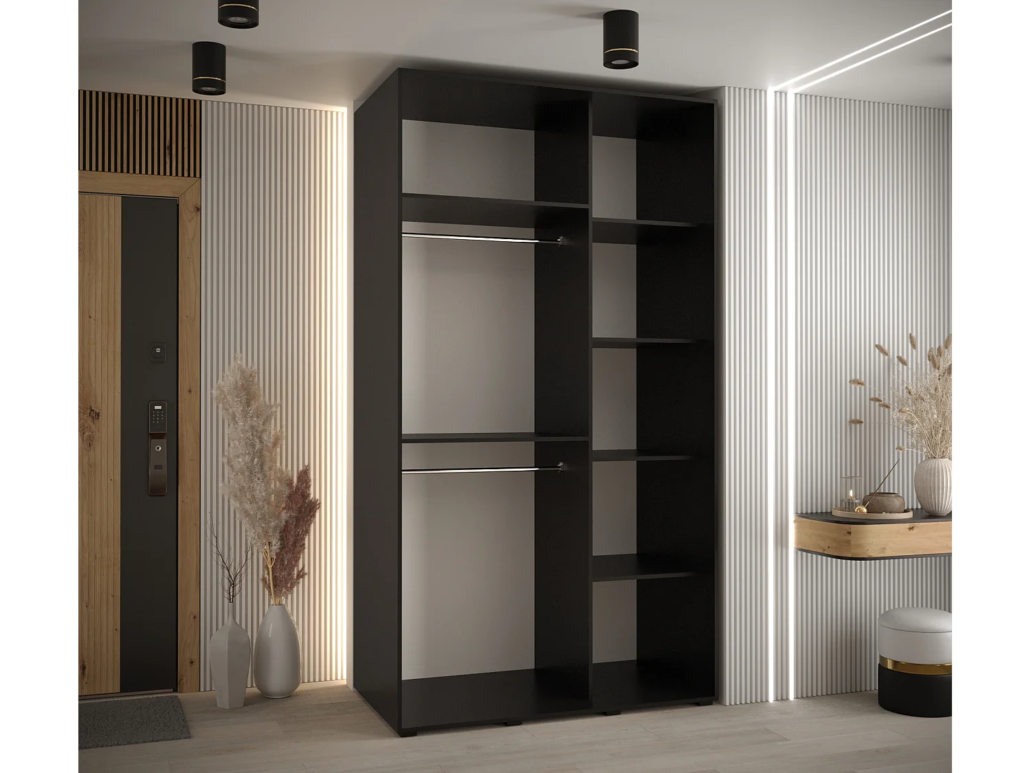 ARMOIRE DAVOS 11 À PORTES COULISSANTES 235,2/130/60 2 portes